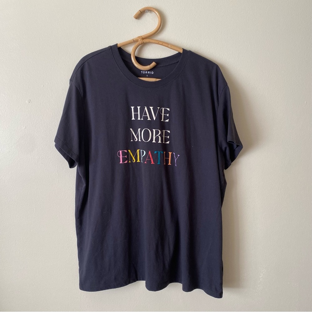 Torrid Empathy Relaxed Fit Signature Jersey Crew Neck Split Tee